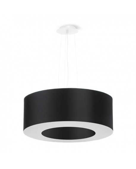 Żyrandol SATURNO 50 czarny Sollux SL.0748