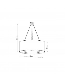 Żyrandol SATURNO 90 biały Sollux SL.0795