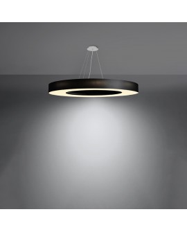 Żyrandol SATURNO SLIM 90 czarny Sollux SL.0798