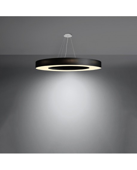 Żyrandol SATURNO SLIM 90 czarny Sollux SL.0798