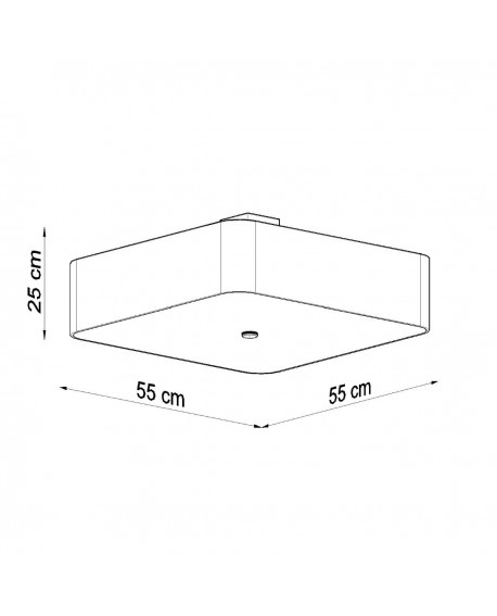 Plafon LOKKO 55 czarny Sollux SL.0826