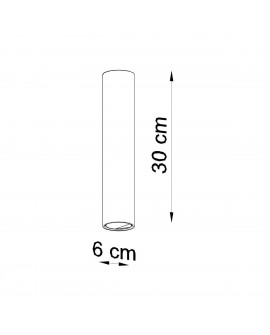 Plafon LAGOS 30 czarny Sollux SL.0436
