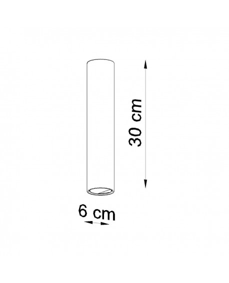 Plafon LAGOS 30 czarny Sollux SL.0436