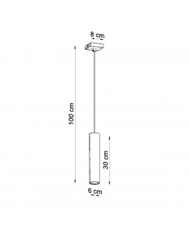 Lampa wisząca LAGOS 1 czarny Sollux SL.0327