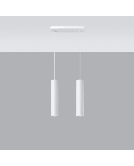 Lampa wisząca LAGOS 2 biały Sollux SL.0324