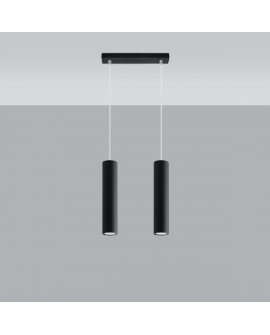 Lampa wisząca LAGOS 2 czarny Sollux SL.0328