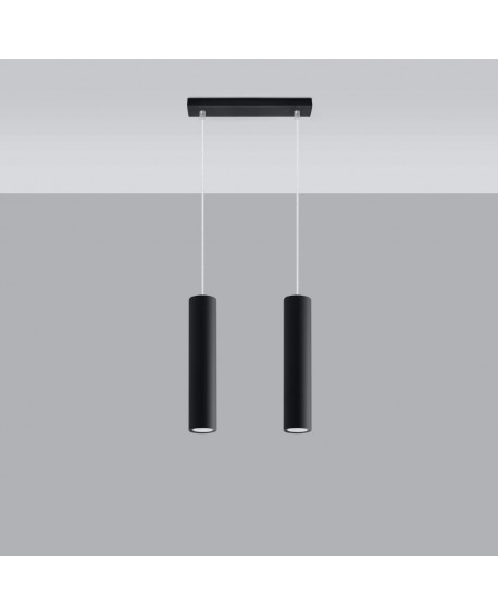 Lampa wisząca LAGOS 2 czarny Sollux SL.0328