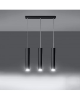 Lampa wisząca LAGOS 3L czarny Sollux SL.0329
