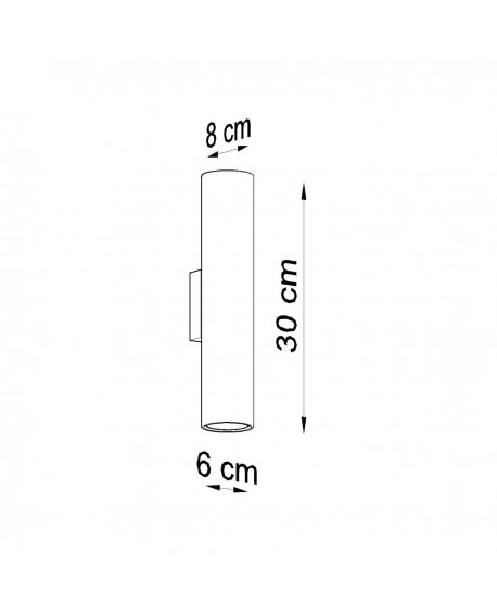 Kinkiet LAGOS 2 czarny Sollux SL.0330