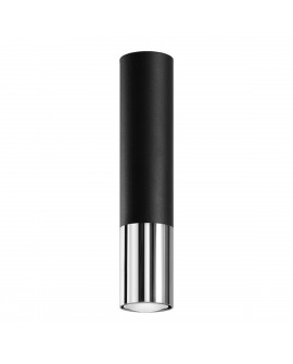 Plafon LOOPEZ czarny/chrom Sollux SL.0939