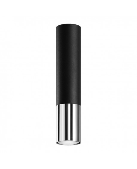 Plafon LOOPEZ czarny/chrom Sollux SL.0939