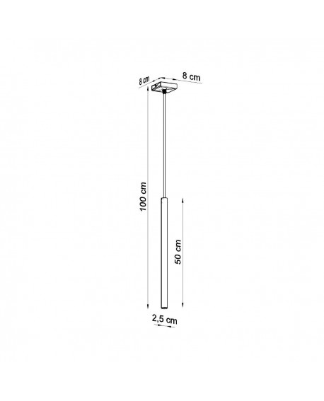 Lampa wisząca PASTELO 1 czarna Sollux SL.0469