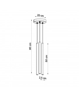Lampa wisząca PASTELO 3P biała Sollux SL.0467