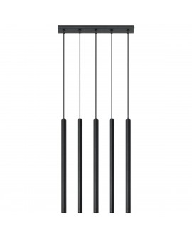 Lampa wisząca PASTELO 5 czarna Sollux SL.0472