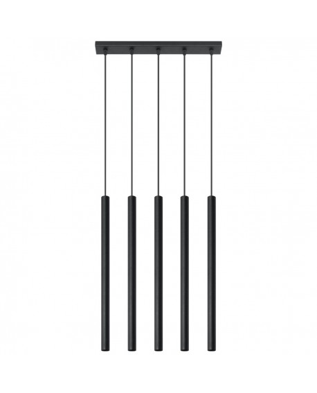 Lampa wisząca PASTELO 5 czarna Sollux SL.0472