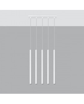 Lampa wisząca PASTELO 5 biała Sollux SL.0468