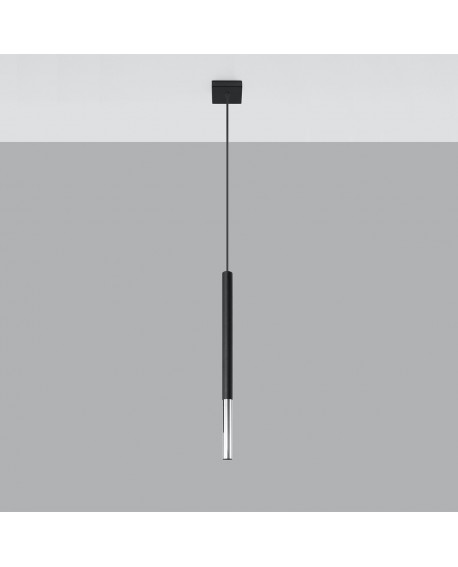Lampa wisząca MOZAICA 1 czarny/chrom Sollux SL.0885