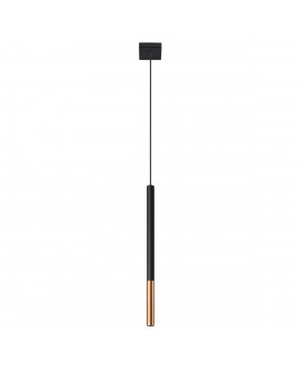 Lampa wisząca MOZAICA 1 czarny/miedź Sollux SL.0888