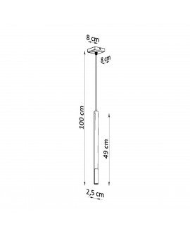 Lampa wisząca MOZAICA 1 czarny/miedź Sollux SL.0888