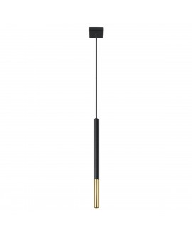 Lampa wisząca MOZAICA 1 czarny/złoto Sollux SL.0891