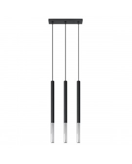 Lampa wisząca MOZAICA 3L czarny/chrom Sollux SL.0886
