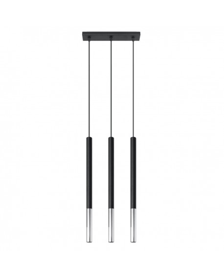 Lampa wisząca MOZAICA 3L czarny/chrom Sollux SL.0886