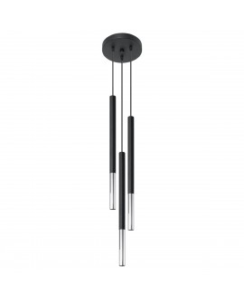 Lampa wisząca MOZAICA 3P czarny/chrom Sollux SL.0887