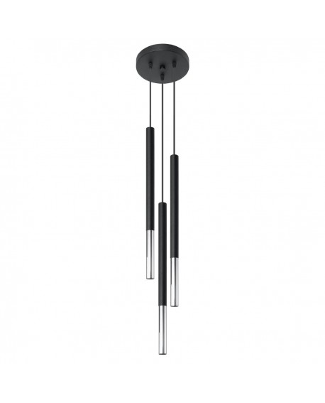 Lampa wisząca MOZAICA 3P czarny/chrom Sollux SL.0887