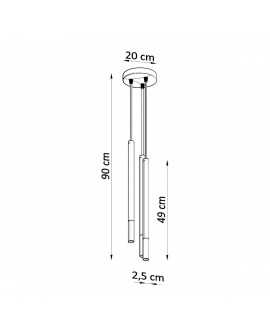 Lampa wisząca MOZAICA 3P czarny/miedź Sollux SL.0890
