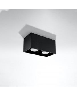 Plafon QUAD MAXI czarny Sollux SL.0381