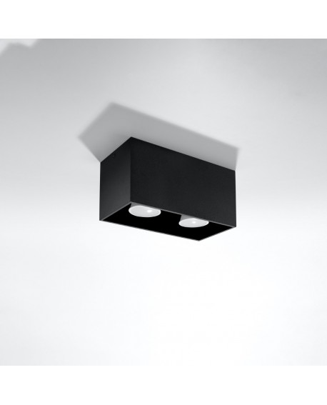 Plafon QUAD MAXI czarny Sollux SL.0381
