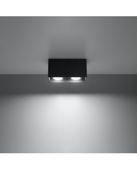 Plafon QUAD MAXI czarny Sollux SL.0381