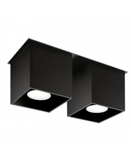 Plafon QUAD 2 czarny Sollux SL.0063