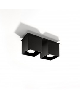 Plafon QUAD 2 czarny Sollux SL.0063