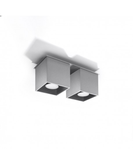 Plafon QUAD 2 szary Sollux SL.0064