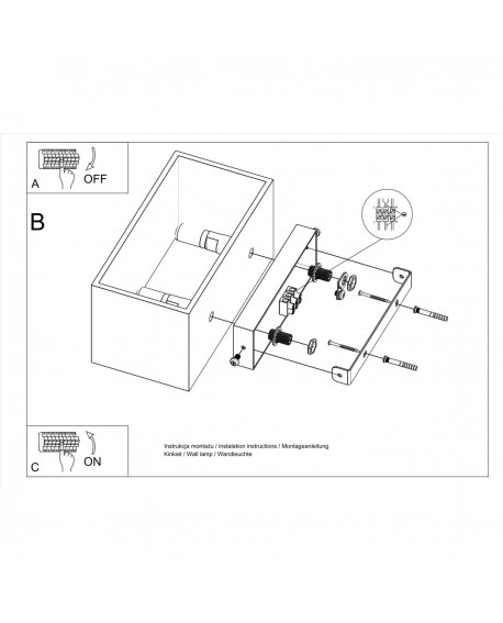 Kinkiet QUAD MAXI biały Sollux SL.0525
