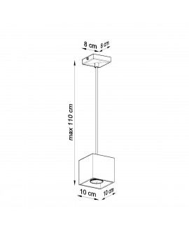 Lampa wisząca QUAD 1 czarny Sollux SL.0060