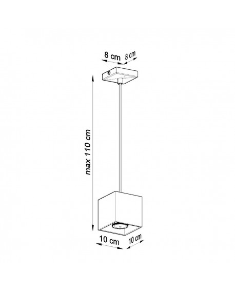 Lampa wisząca QUAD 1 czarny Sollux SL.0060