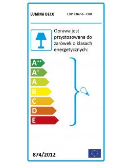 KLASYCZNY ŻYRANDOL KRYSZTAŁOWY BIAŁY FINEZZIA W6
