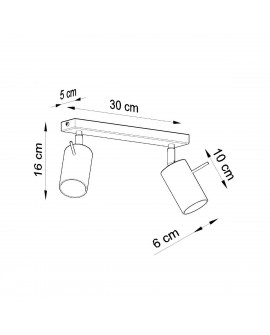 Plafon RING 2 szary Sollux SL.0450