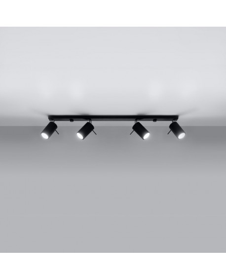 Plafon RING 4L czarny Sollux SL.0332