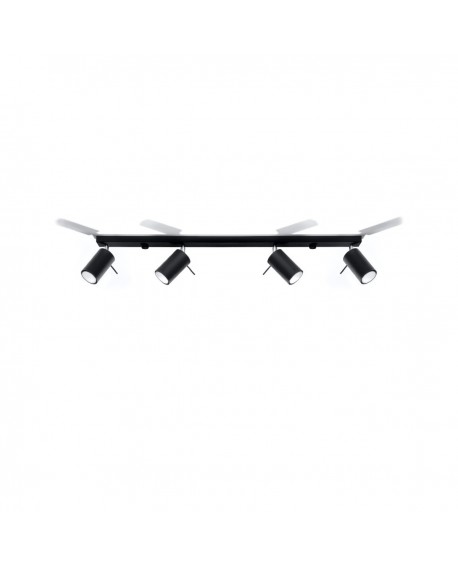 Plafon RING 4L czarny Sollux SL.0332