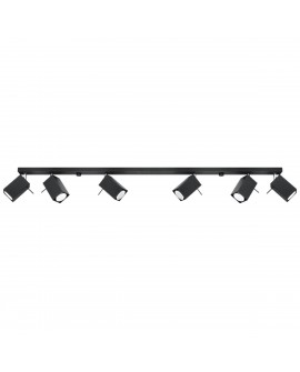Plafon MERIDA 6L czarny Sollux SL.0460