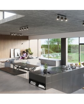 Plafon MERIDA 6L czarny Sollux SL.0460