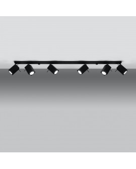 Plafon MERIDA 6L czarny Sollux SL.0460
