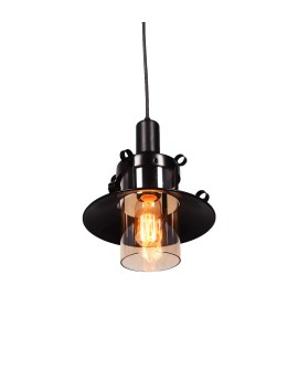 LAMPA WISZĄCA INDUSTRIALNA LOFT CZARNA CAPRI W1