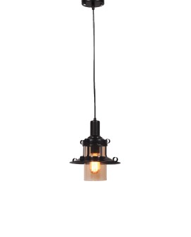 LAMPA WISZĄCA INDUSTRIALNA LOFT CZARNA CAPRI W1