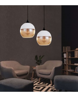 LAMPA WISZĄCA NOWOCZESNA LOFT BIAŁA ALBION LUMINA DECO