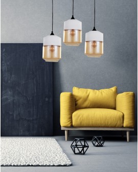 LAMPA WISZĄCA NOWOCZESNA LOFT BIAŁA ASTILA LUMINA DECO