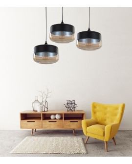 LAMPA WISZĄCA NOWOCZESNA LOFT CZARNA BARLET LUMINA DECO